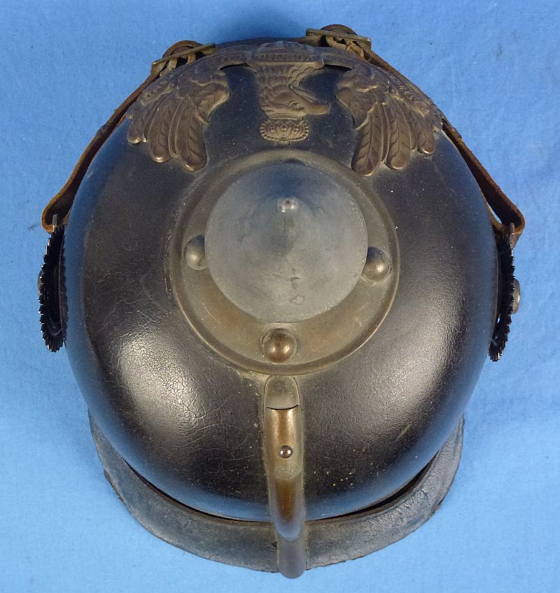1915 Dated Unit Marked Imperial Prussian EM/NCO Pickelhaube - Image 6