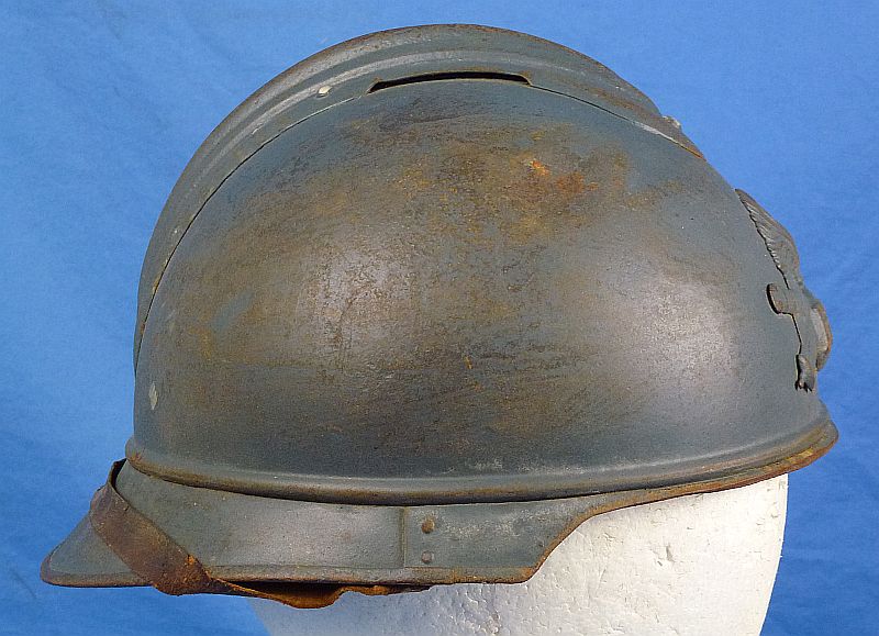 WWI French Model 1917 Troupes Motorisees (Tank Crew) Helmet - Image 4