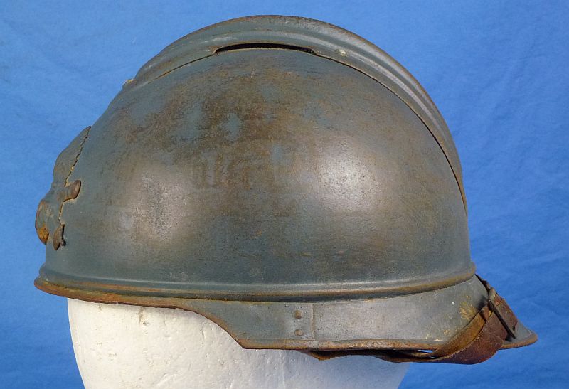 WWI French Model 1917 Troupes Motorisees (Tank Crew) Helmet - Image 6