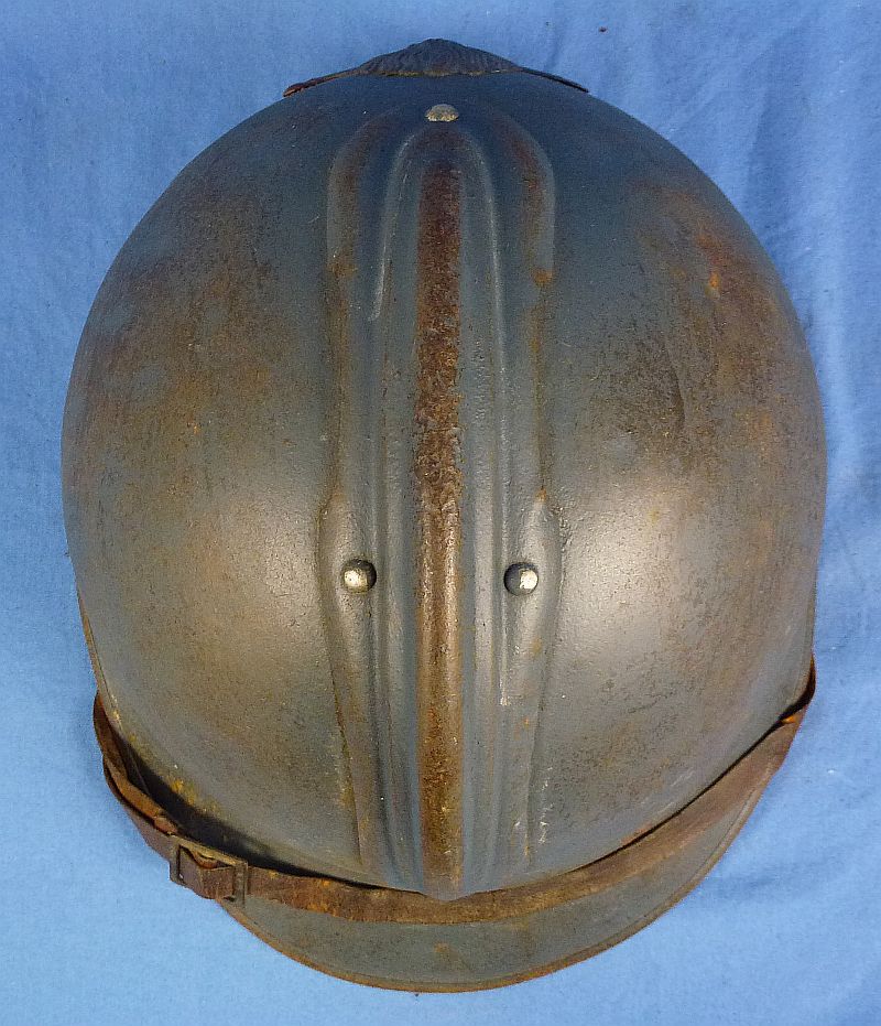 WWI French Model 1917 Troupes Motorisees (Tank Crew) Helmet - Image 7
