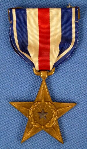 WWI Named and Numbered Split Brooch Silver Star by Baily Banks & Biddle - Co E, 315th Infantry 79th Division