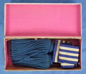 Boxed WWII Japanese Army Line Officer Blue Dress Sash