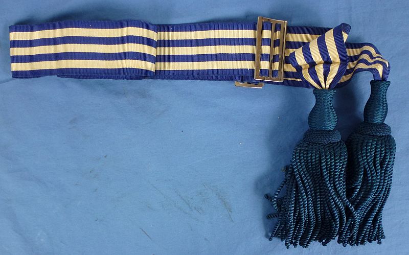 Boxed WWII Japanese Army Line Officer Blue Dress Sash - Image 2