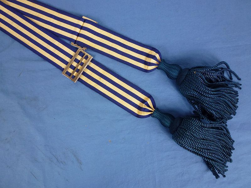 Boxed WWII Japanese Army Line Officer Blue Dress Sash - Image 3