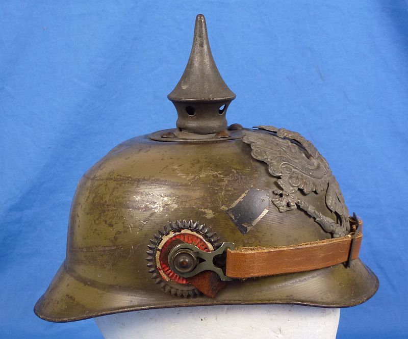 WWI Imperial Prussian Field Gray Eisenblech (Tin Plate) EM/NCO Pickelhaube - Image 3