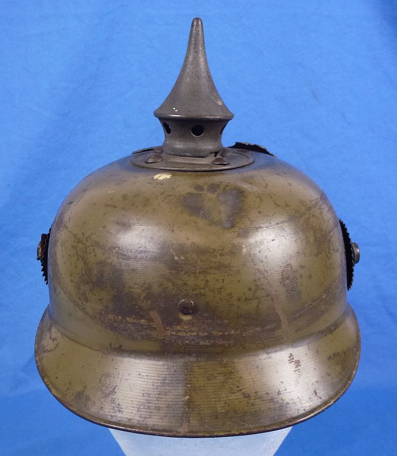 WWI Imperial Prussian Field Gray Eisenblech (Tin Plate) EM/NCO Pickelhaube - Image 4