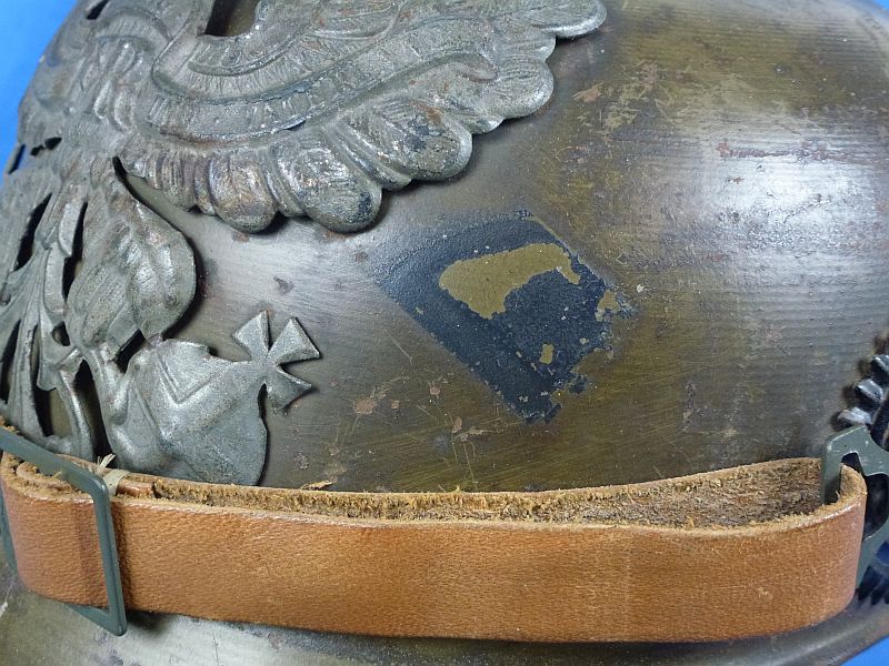 WWI Imperial Prussian Field Gray Eisenblech (Tin Plate) EM/NCO Pickelhaube - Image 7