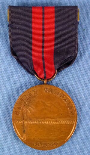 U.S. Marine Corps Haitian Campaign Medal Numbered "No. 1407"