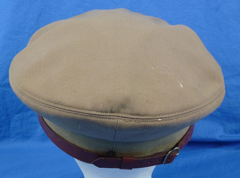 WWII U.S. Army Officer Khaki Visor Cap - Image 4
