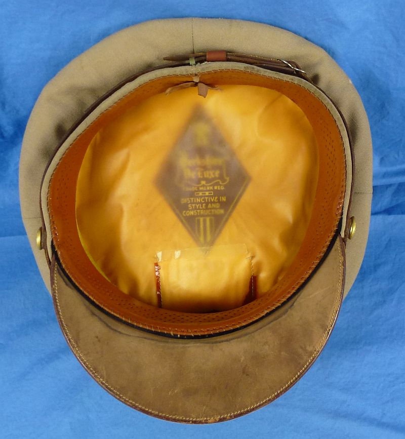 WWII U.S. Army Officer Khaki Visor Cap - Image 7
