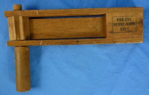 WWI Trench Gas Alarm "For Use As Gas Alarm Only"