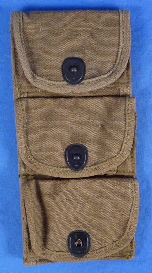 WWI Model 1917 .45 Caliber Service Revolver 3-Pocket Ammunition Pouch