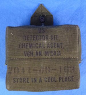 U.S. Military Chemical Agent Detector Kit in Carrying Pouch