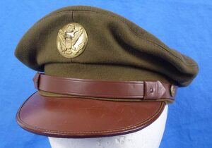 WWII U.S. Army EM/NCO Visor Cap with Laundry Mark