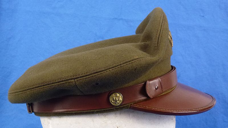WWII U.S. Army EM/NCO Visor Cap with Laundry Mark - Image 3