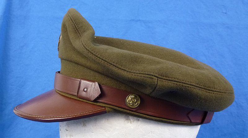 WWII U.S. Army EM/NCO Visor Cap with Laundry Mark - Image 5