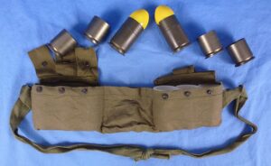 Vietnam War M79 Grenade Launcher Bandolier and Belt Pouch with Dummy Rounds