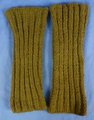 WWI Wool Knit Fingerless Gloves / Wristlets