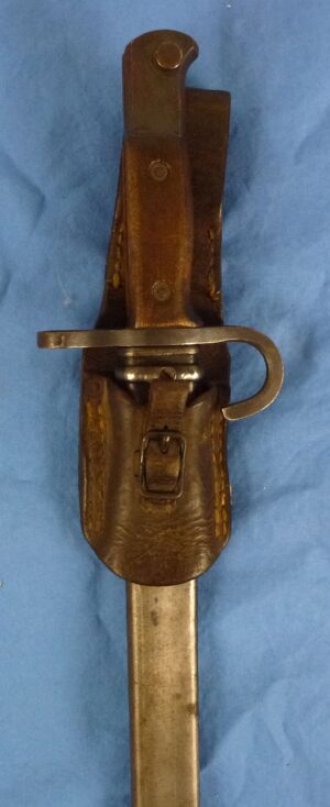 WWII Japanese Arisaka Rifle Bayonet by Prism Instrument Factory Under Kokura Arsenal Supervision with Frog