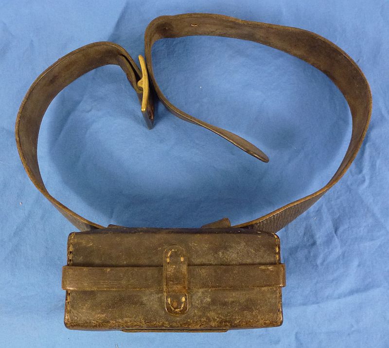 WWII Japanese EM/NCO Waist Belt and Cartridge Box - Image 2