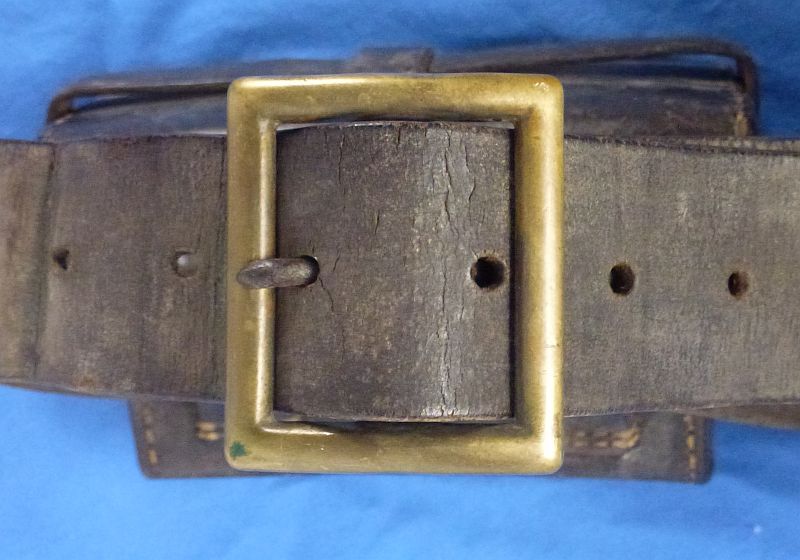 WWII Japanese EM/NCO Waist Belt and Cartridge Box - Image 4