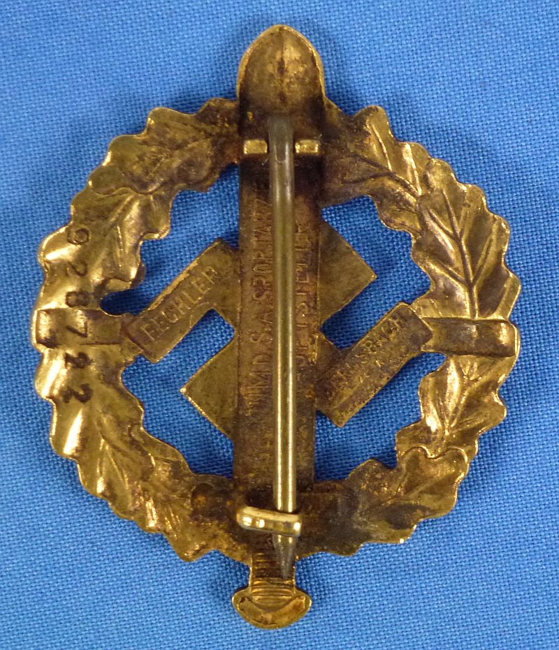 Numbered Gold SA Sports Badge by Schneider - Image 2