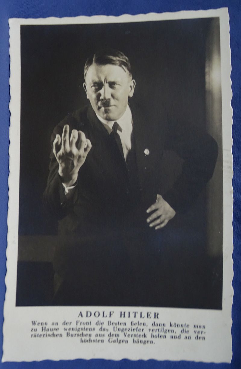 Set of 6 Heinrich Hoffmann Photograph Postcards: “Adolf Hitler Speaks” - Image 7