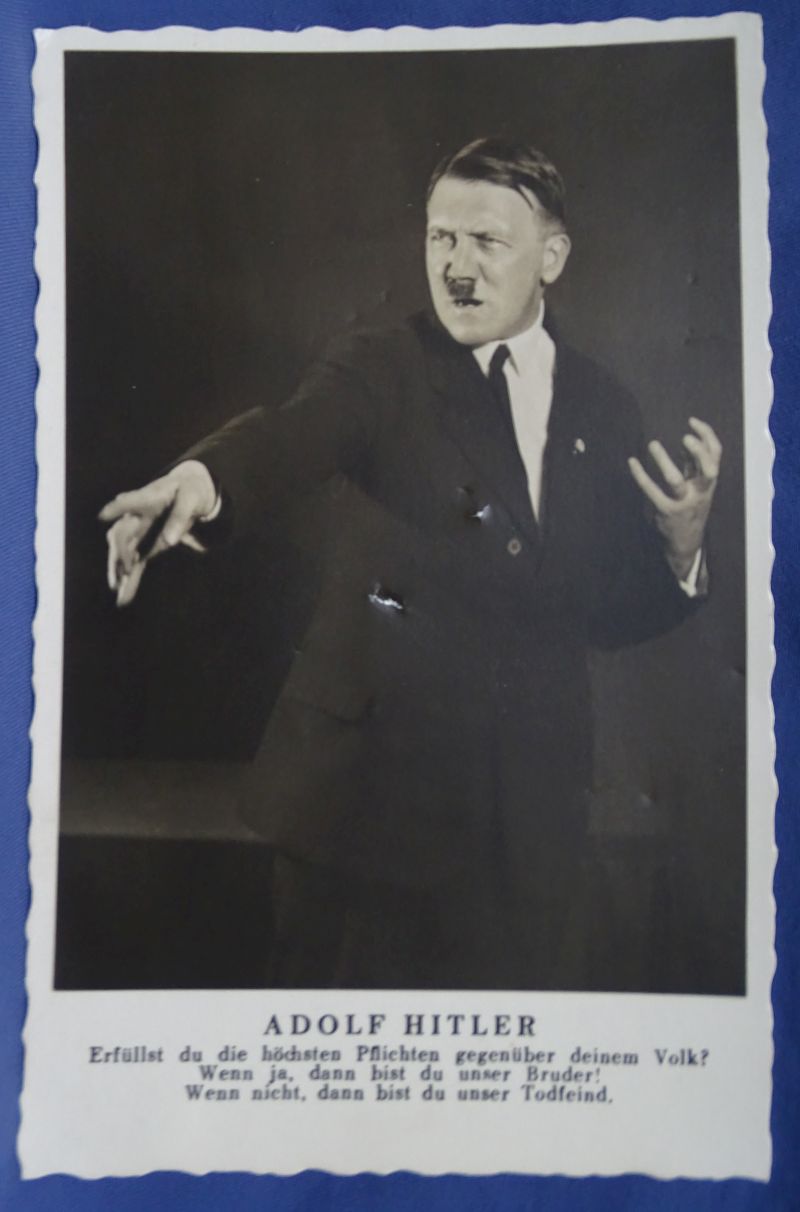Set of 6 Heinrich Hoffmann Photograph Postcards: “Adolf Hitler Speaks” - Image 8