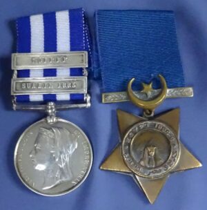 British Egypt Medal with Bars "Tofrek" and "Suakin 1885" and Khedive's Star to the Commissariat & Transport Corps