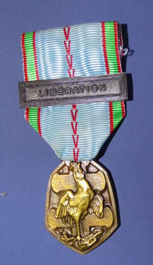 WWII French Commemorative War Medal With Liberation Bar