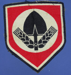 WWII German Labor Corps Sport Shirt Insignia - 5 x 6 inches