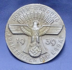 NSDAP Hoxter Warburg 1939 Plastic Tinnie