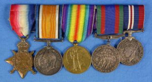 WWI / WWII Named Canadian Five Place Medal Bar