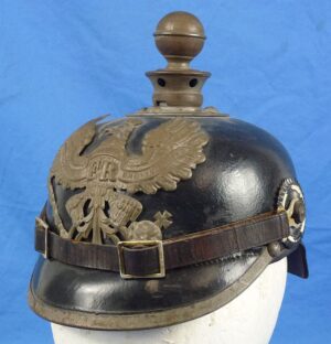 Imperial Prussian Artillery EM/NCO Pickelhaube Marked to Field Artillery Regiment 44