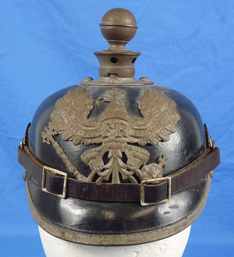 Imperial Prussian Artillery EM/NCO Pickelhaube Marked to Field Artillery Regiment 44 - Image 2
