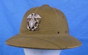 Named 1943 Dated U.S. Navy Officer's Pith Helmet