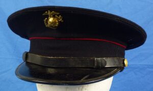 WWII U.S. Marine Corps EM/NCO Dress Blue Visor Cap