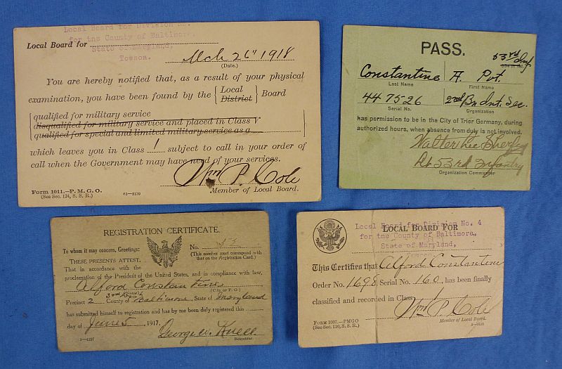 Named WWI 6th Division Victory Medal, Insignia and Documents Group - Image 14