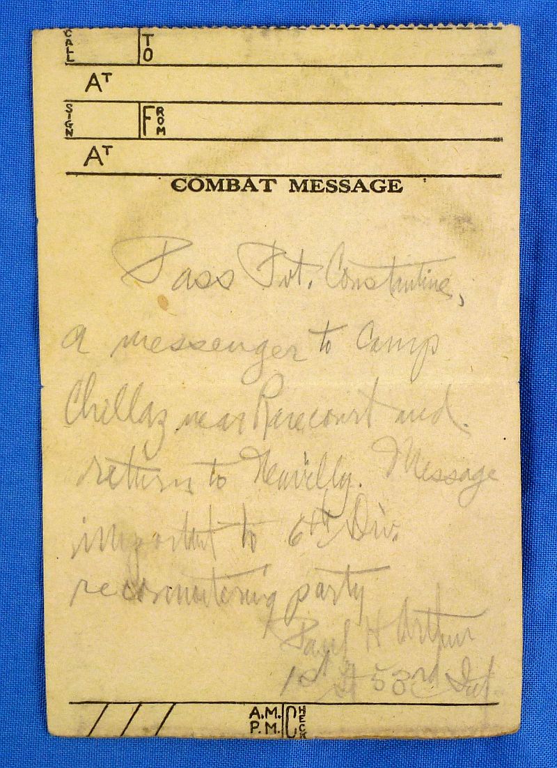 Named WWI 6th Division Victory Medal, Insignia and Documents Group - Image 15