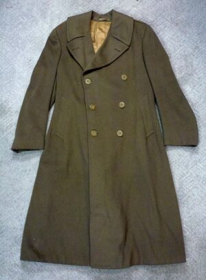 Named WWII U.S. Army Officer Fine Quality Wool Overcoat Size 40 Long