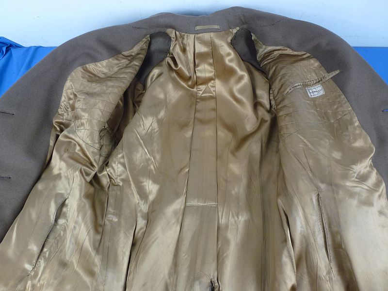 Named WWII U.S. Army Officer Fine Quality Wool Overcoat Size 40 Long - Image 3