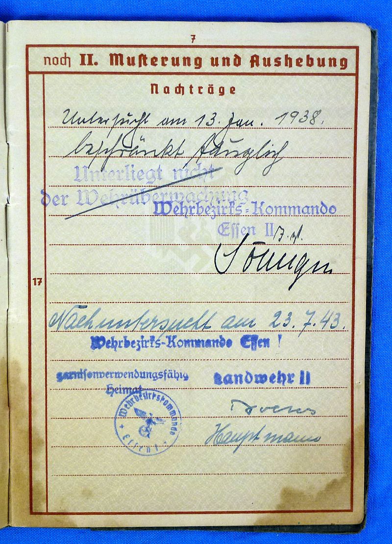 1938 German Army Wehrpass - Image 4