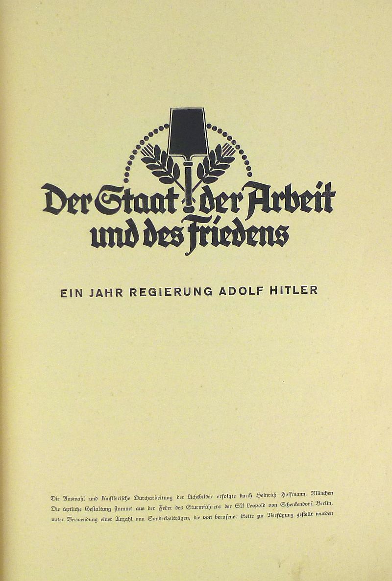 1934 Cigarette Card Album: "The State of Labor and Peace: One Year of the Adolf Hitler Government" - Image 2