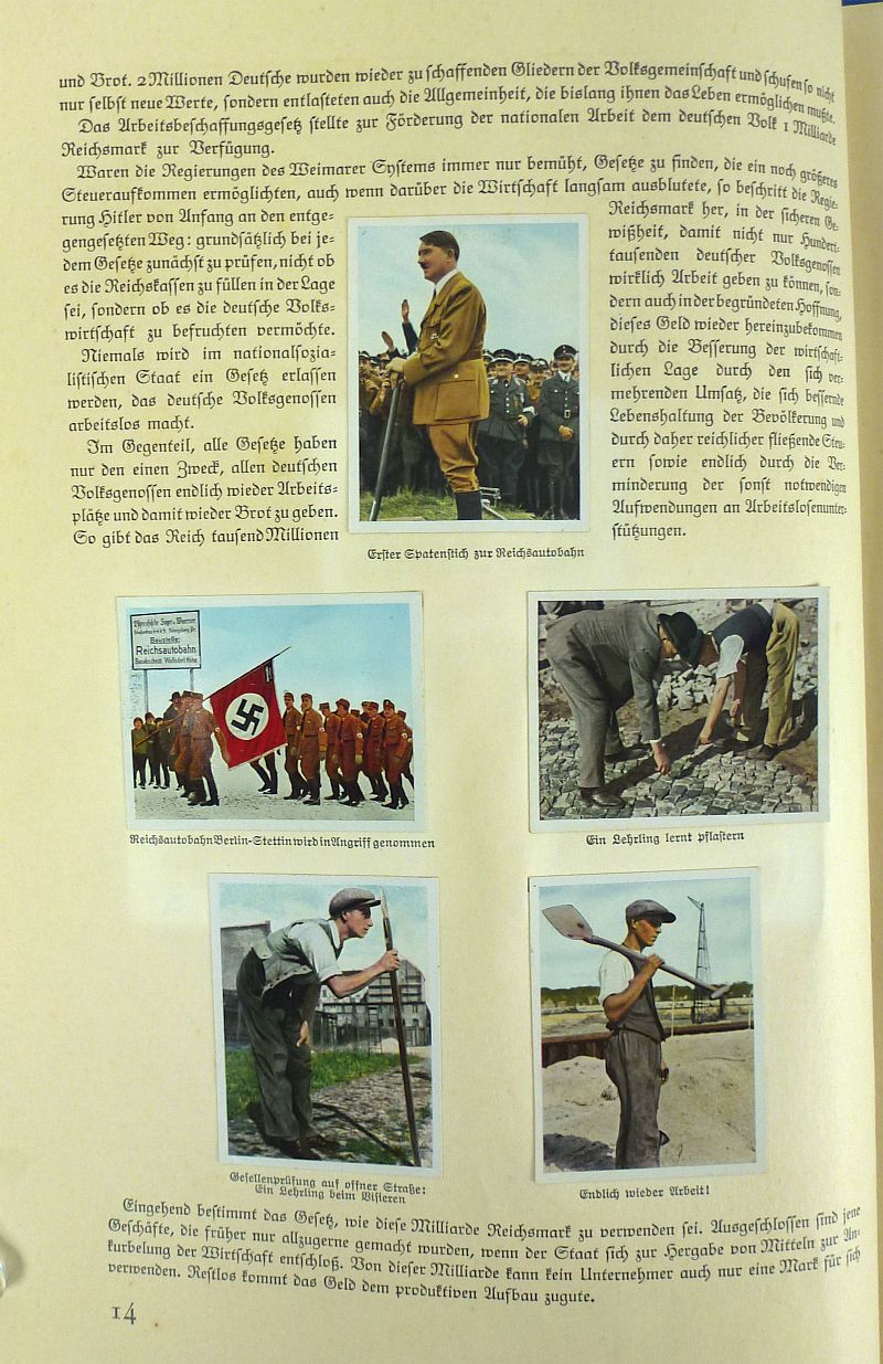 1934 Cigarette Card Album: "The State of Labor and Peace: One Year of the Adolf Hitler Government" - Image 4