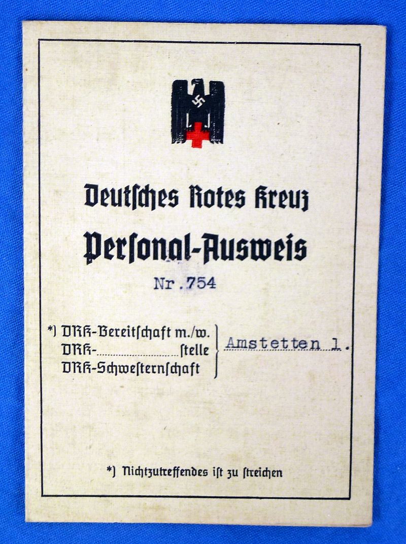 One Woman's WWII German Red Cross Identification Book, Service Book, and Armband - Image 2