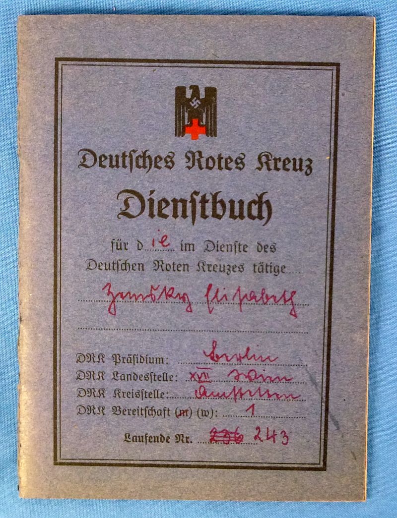 One Woman's WWII German Red Cross Identification Book, Service Book, and Armband - Image 4