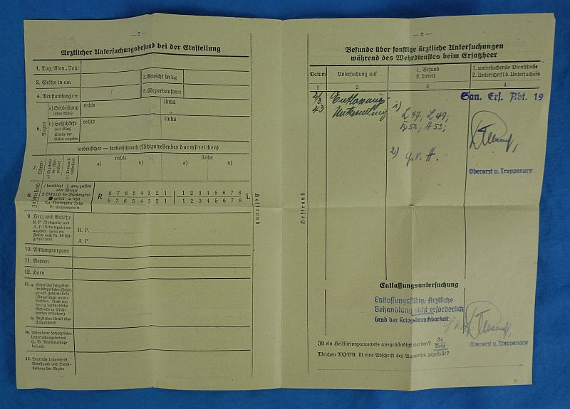 WWII German Replacement Wehrpass of an Army Medical Doctor - Image 12