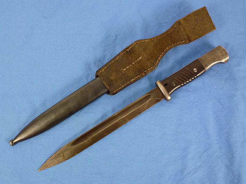 1943 Dated German K98 Combat Bayonet by Josua Corts with Frog - Image 3