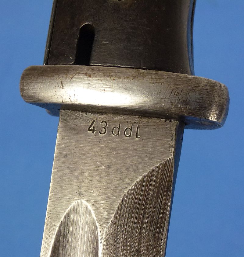 1943 Dated German K98 Combat Bayonet by Josua Corts with Frog - Image 6