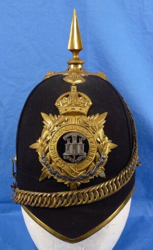 British Edwardian Period Northamptonshire Regiment Officer's Home Service Helmet
